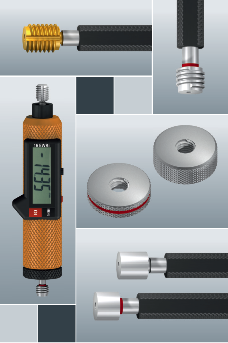 Emuge - Plug Thread Gage: M8x0.75 Thread, 6H Class, Double End, Go